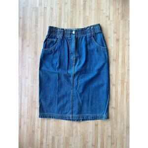 Vintage Denim Skirt by Carole Little Sport - Size M